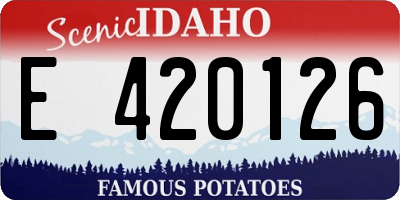 ID license plate E420126