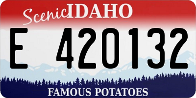 ID license plate E420132