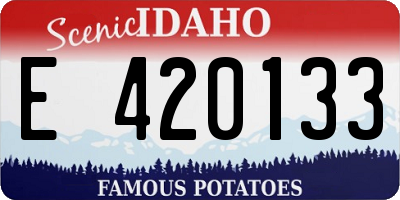 ID license plate E420133