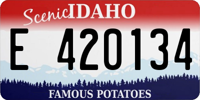 ID license plate E420134