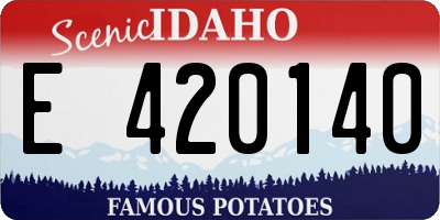 ID license plate E420140