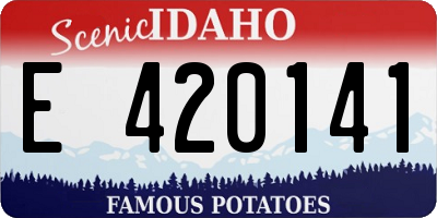 ID license plate E420141