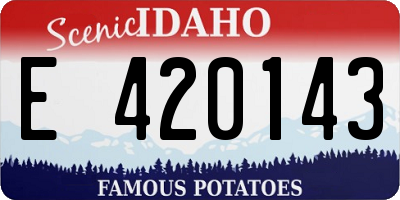 ID license plate E420143
