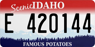 ID license plate E420144