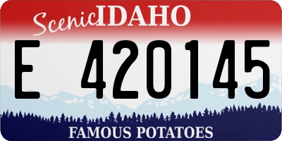 ID license plate E420145