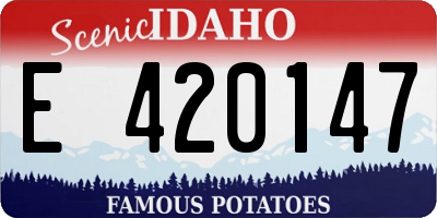 ID license plate E420147