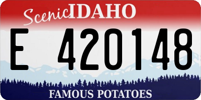 ID license plate E420148