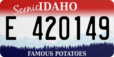 ID license plate E420149
