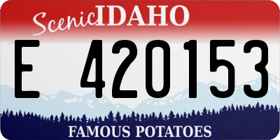 ID license plate E420153