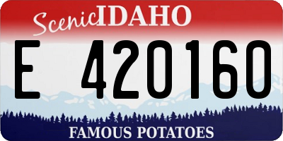 ID license plate E420160