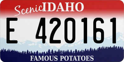 ID license plate E420161