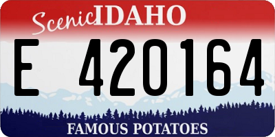 ID license plate E420164