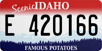 ID license plate E420166