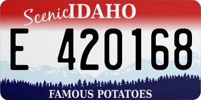 ID license plate E420168