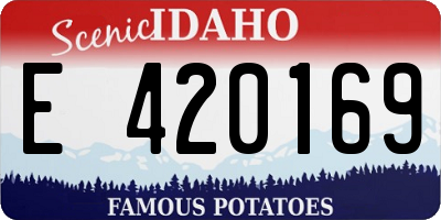 ID license plate E420169