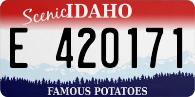 ID license plate E420171