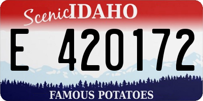 ID license plate E420172
