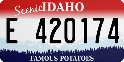 ID license plate E420174