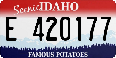 ID license plate E420177