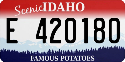 ID license plate E420180