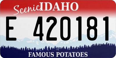 ID license plate E420181