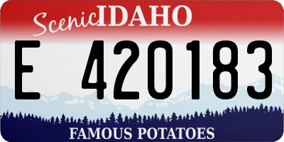 ID license plate E420183