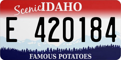 ID license plate E420184