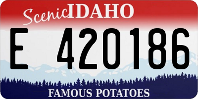 ID license plate E420186
