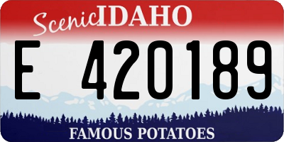ID license plate E420189