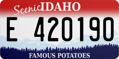 ID license plate E420190
