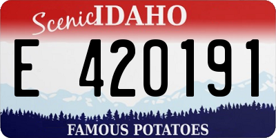 ID license plate E420191