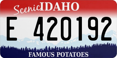 ID license plate E420192