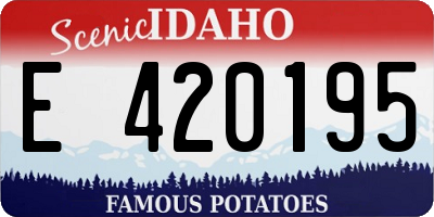 ID license plate E420195