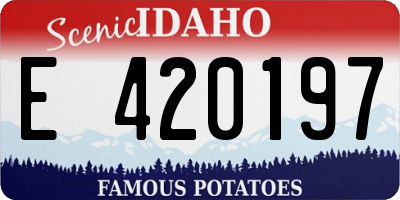 ID license plate E420197