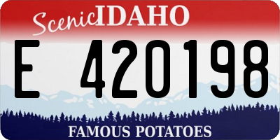 ID license plate E420198