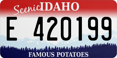 ID license plate E420199