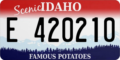 ID license plate E420210