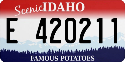 ID license plate E420211
