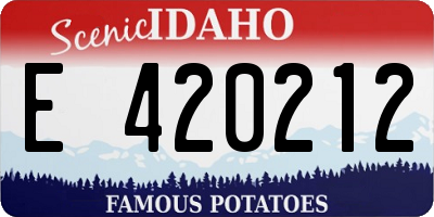 ID license plate E420212
