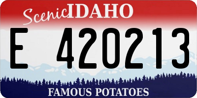 ID license plate E420213