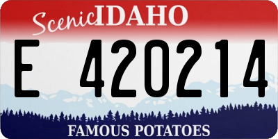 ID license plate E420214