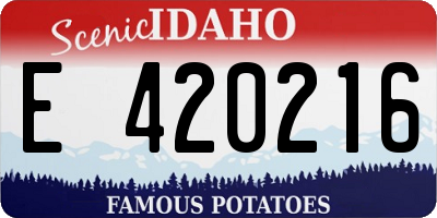 ID license plate E420216