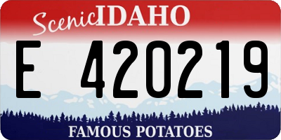 ID license plate E420219