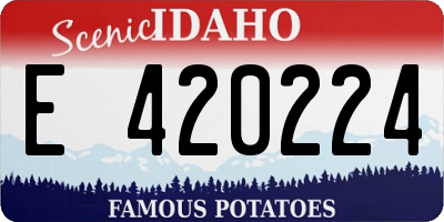 ID license plate E420224