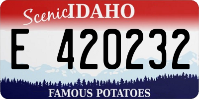 ID license plate E420232