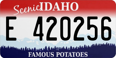 ID license plate E420256