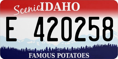 ID license plate E420258