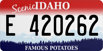 ID license plate E420262