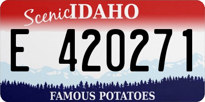ID license plate E420271
