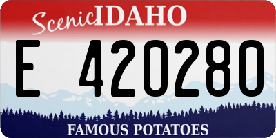 ID license plate E420280